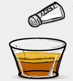 A quarter cup of salt