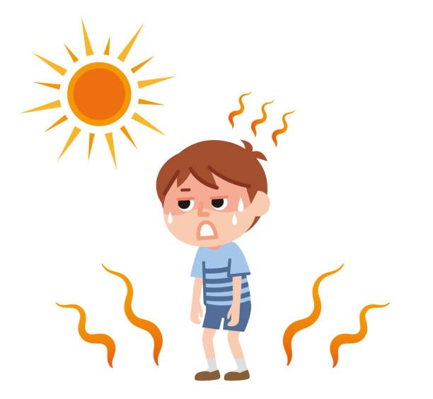 August is sunny and hot.