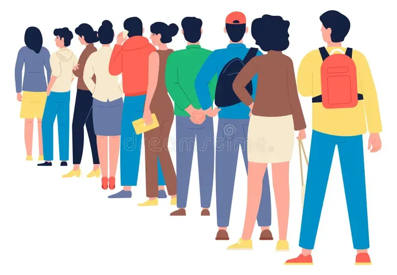  Back of the line