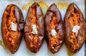 Bake the sweet potatoes. 