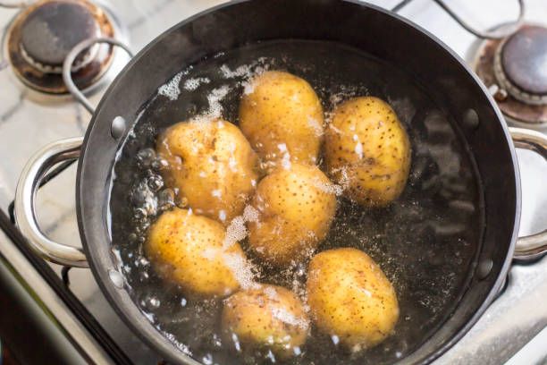 Boil the potatoes