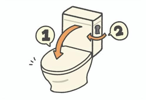 Close the toilet lid.