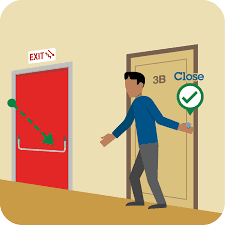 Nhấn để nghe Don’t forget to close the door.