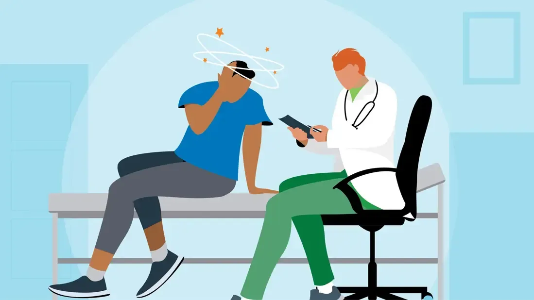  If you feel dizzy, we should go to the doctor.