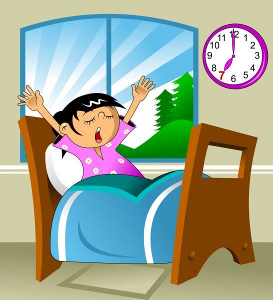 I get up at 7 AM.
