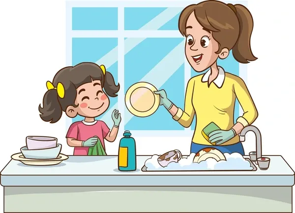 Nhấn để nghe I help my mom with housework.