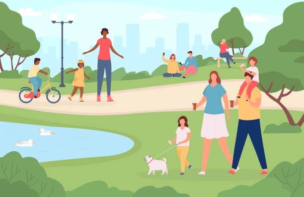  I like walking in the park.