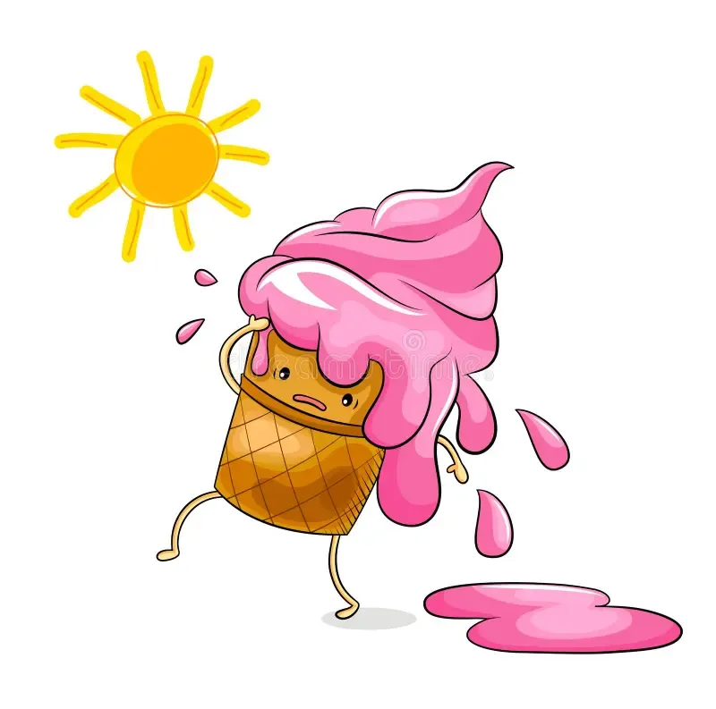 It’s melting! Hurry and eat it.