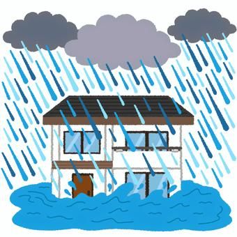 It’s raining hard! 