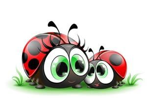 Ladybugs are small and cute.