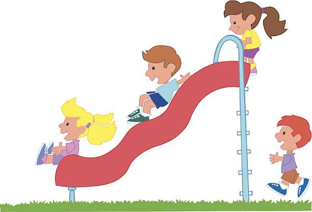 Let’s take turns on the slide.