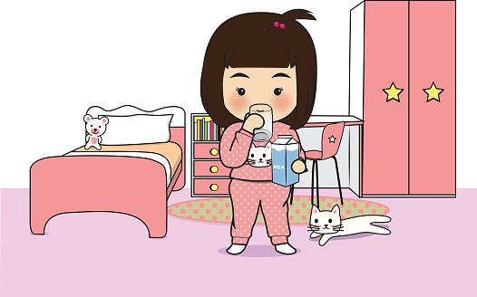 Nhấn để nghe No sugary drinks before bed!