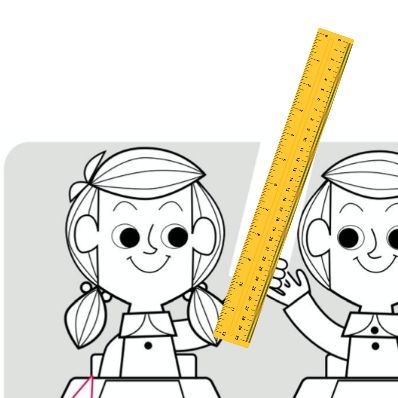 Pass me the ruler, please. 