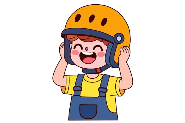 Nhấn để nghe Put on your helmet.