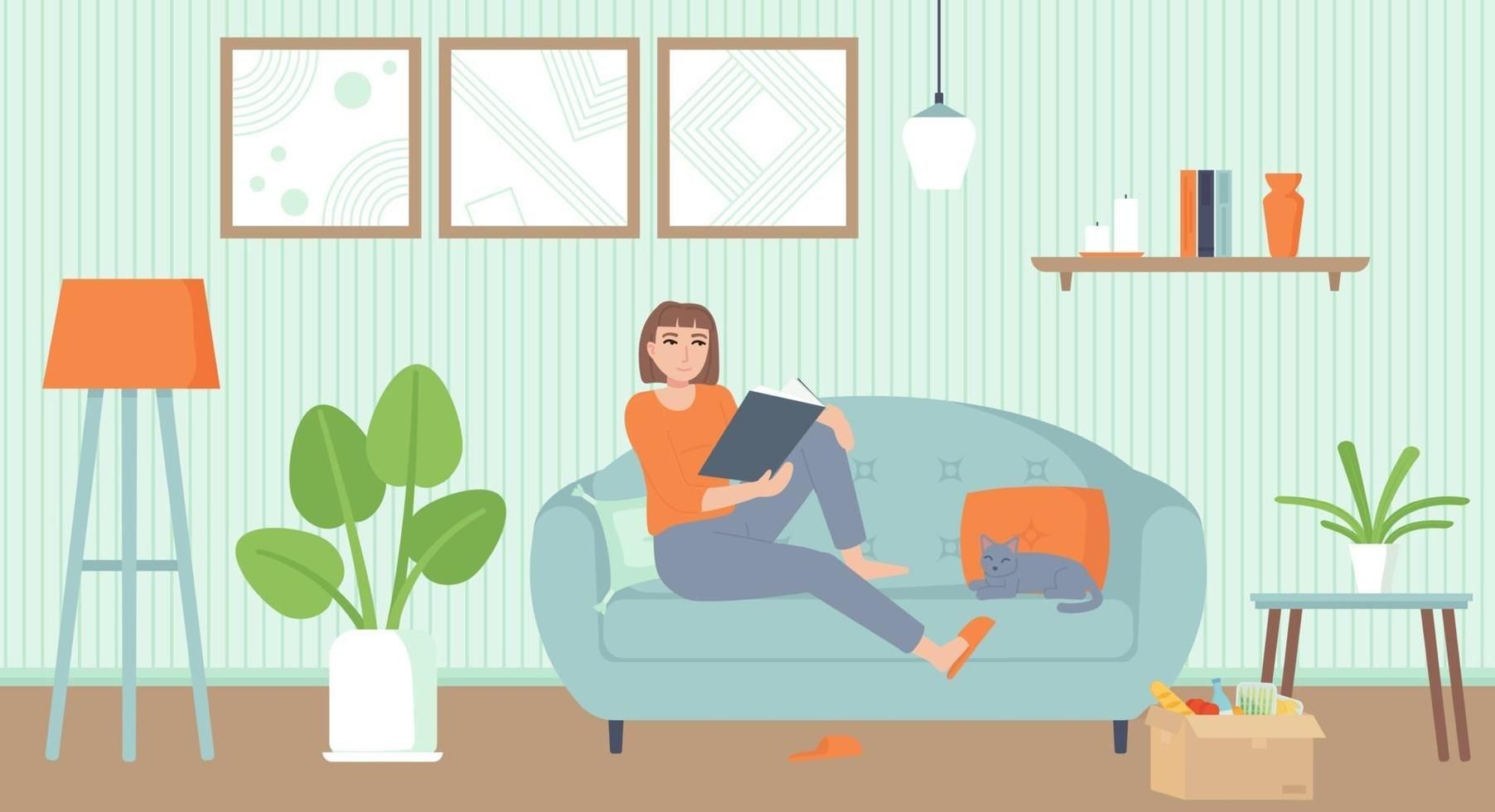 Nhấn để nghe Relax in the living room.