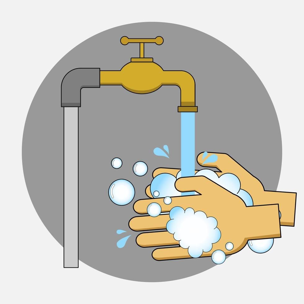 Rinse off the soap with water.