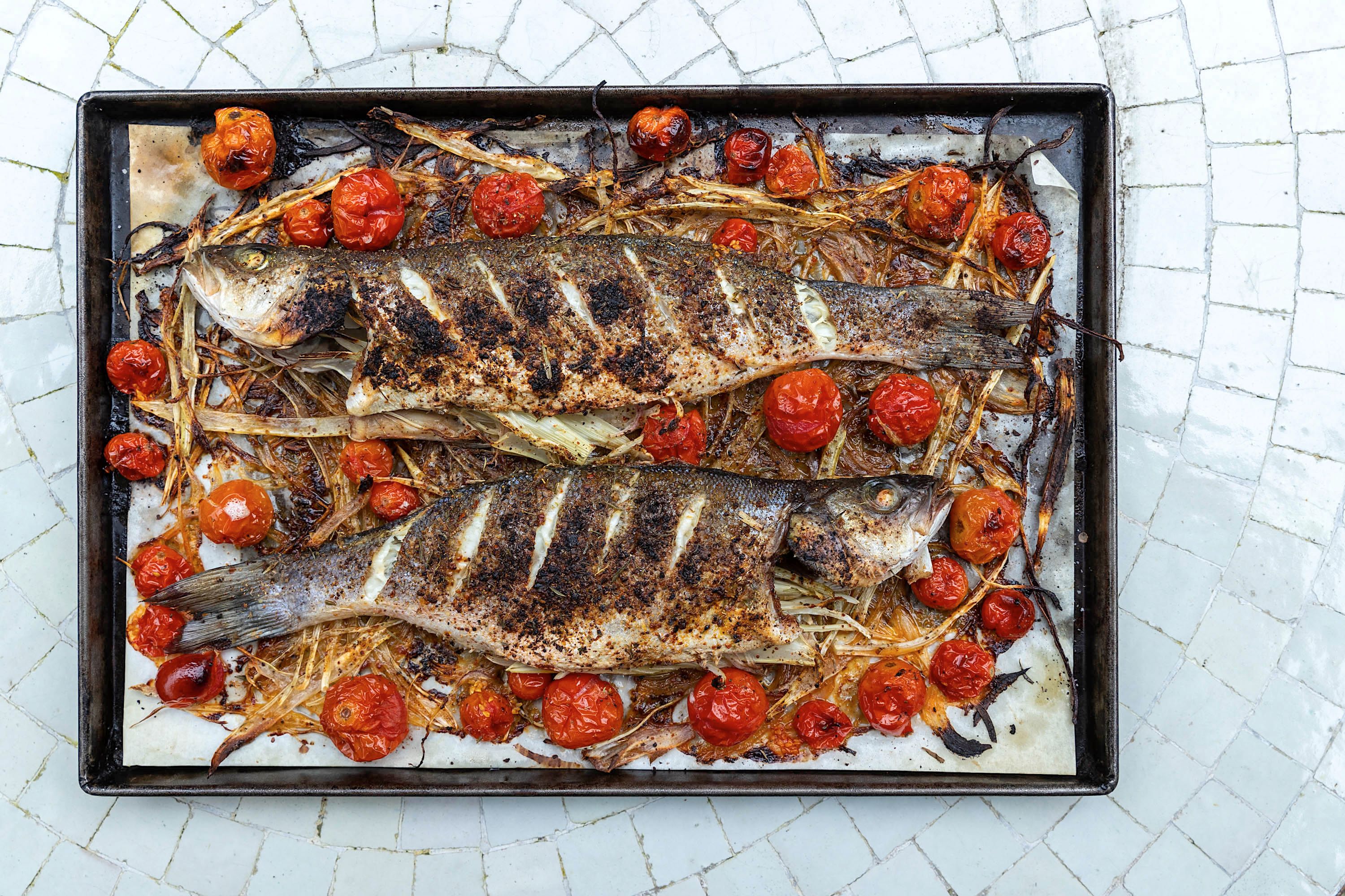 Roast fish
