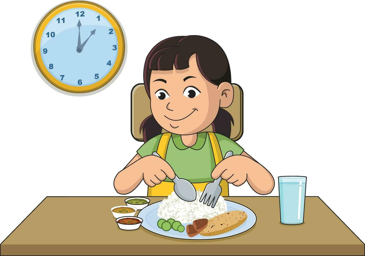 Nhấn để nghe Take your time to eat.