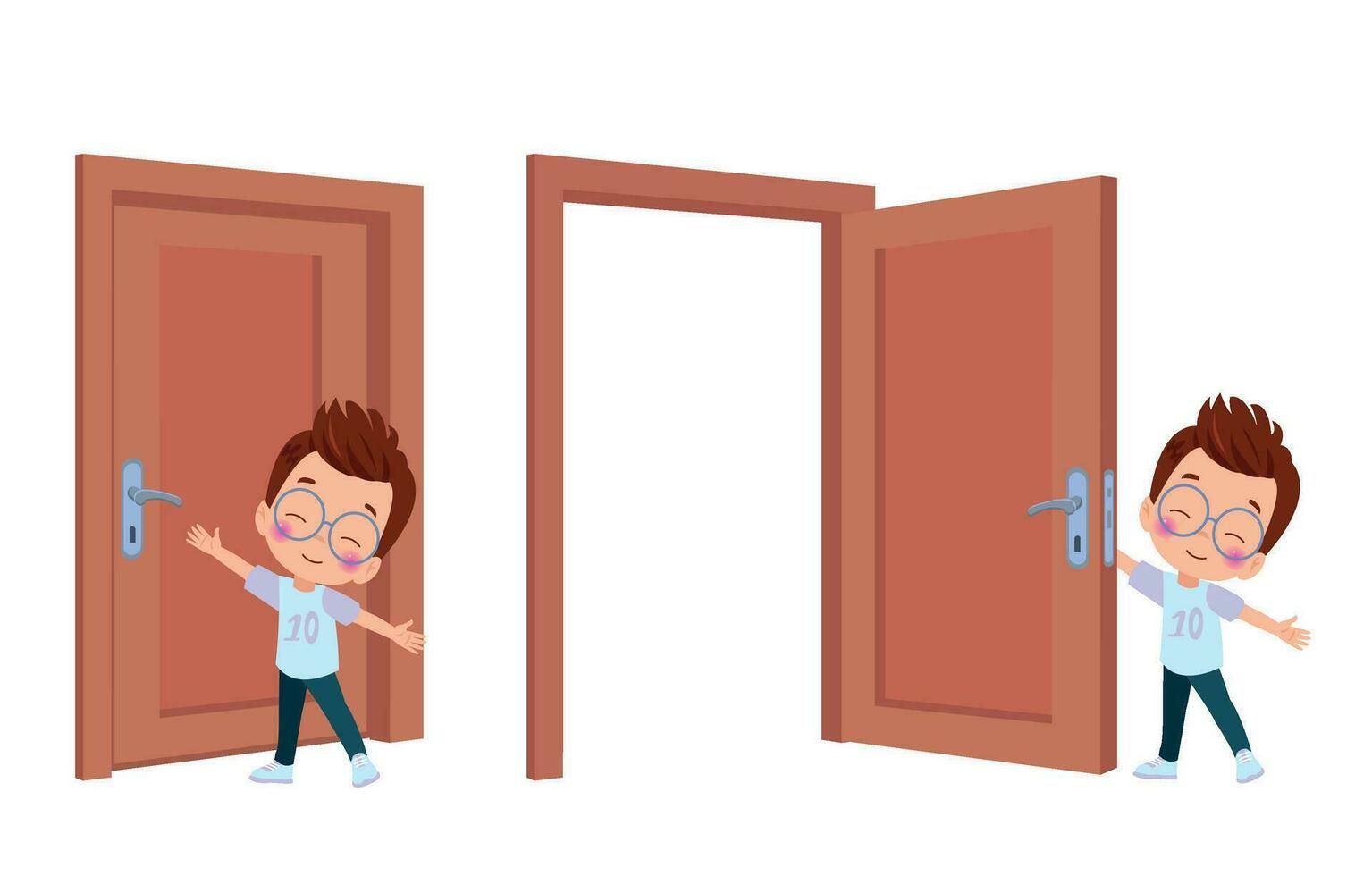 Nhấn để nghe The door is open, please close it.