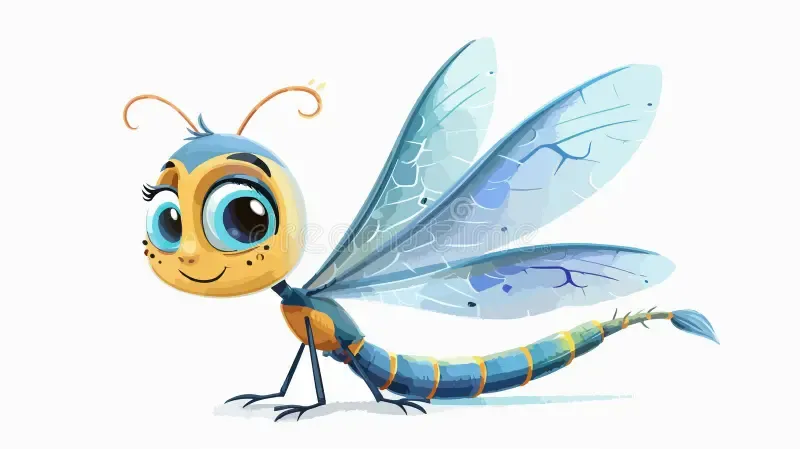The dragonfly flies fast.