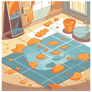 The floor is dirty now.