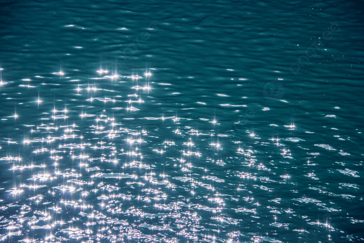  The lake is sparkling.