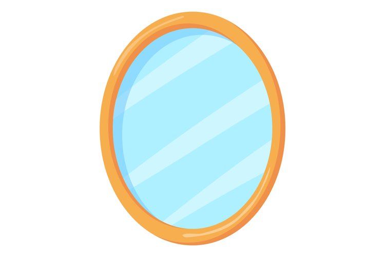 The mirror is oval.