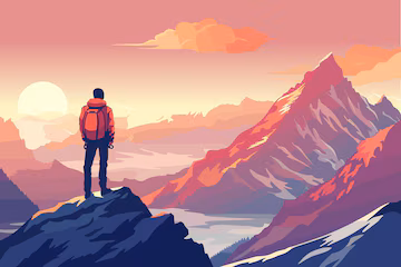  The mountain looks beautiful.