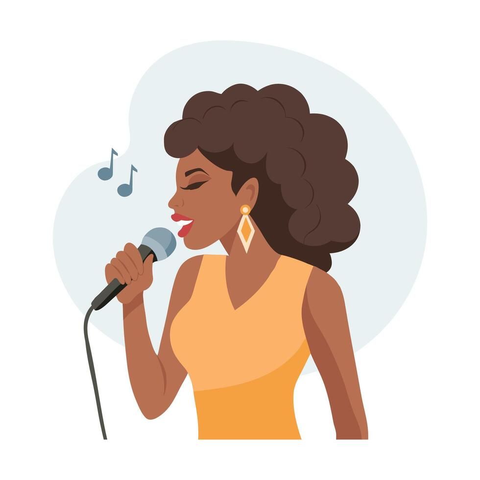 The singer sings beautifully.