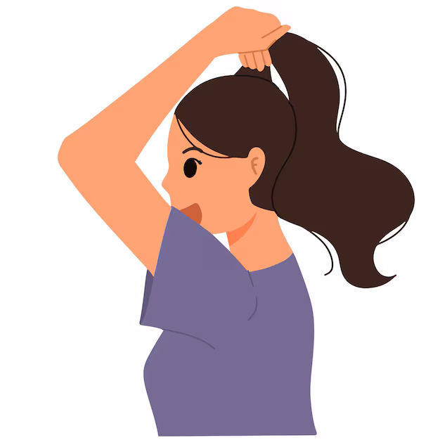 Tie your hair up.