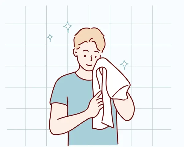 Use the towel to dry your face.