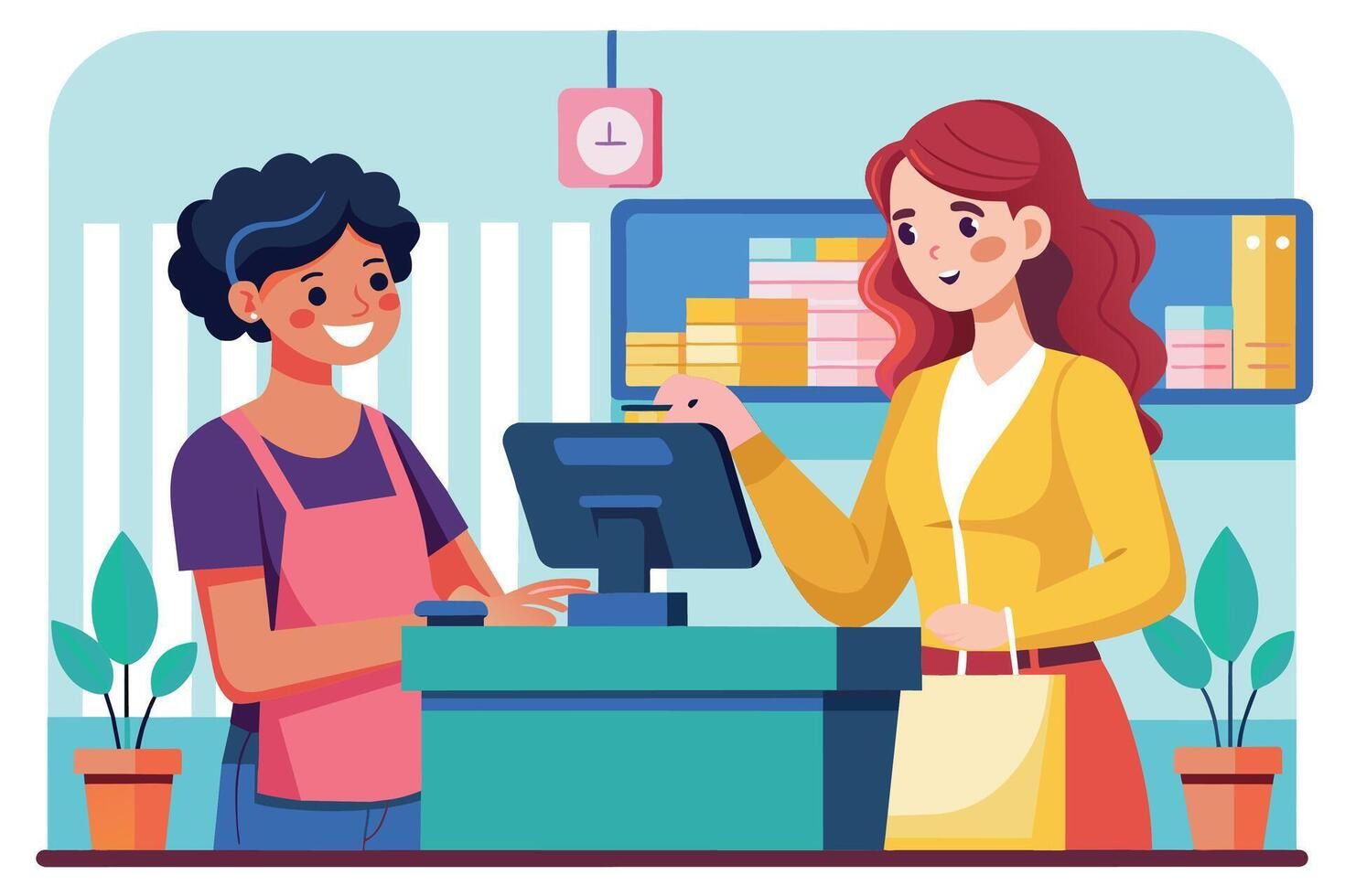 We need to pay at the counter. 